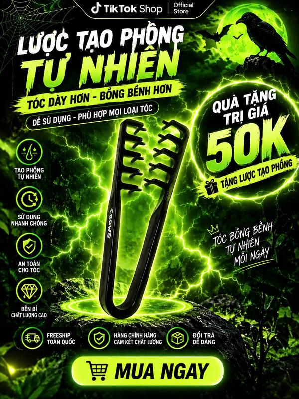 Lược Kẹp Tạo Phồng Tóc Thông Minh Texture Chất Liệu Nhựa Bền Nhẹ Chống Tĩnh Điện Kích Thước Nhỏ Gọn Dễ Mang Theo Tạo Độ Phồng Tóc Tự Nhiên Hiệu Ứng Texture Chuẩn Hàn Quốc