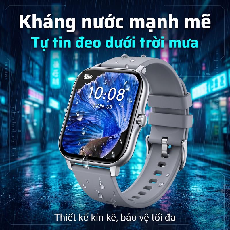 Đồng hồ thông minh Y13 có màn hình màu 1,85 inch, chức năng gọi điện qua Bluetooth, theo dõi giấc ngủ, thông báo tin nhắn, các chức năng thể thao và khả năng chống nước.