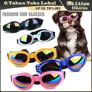 Pet Dog Goggles Sunglasses Anti UV / Kacamata Anjing Foldable Mirror / Aksesoris Outdoor Windproof Sunscreen Universal Lucu