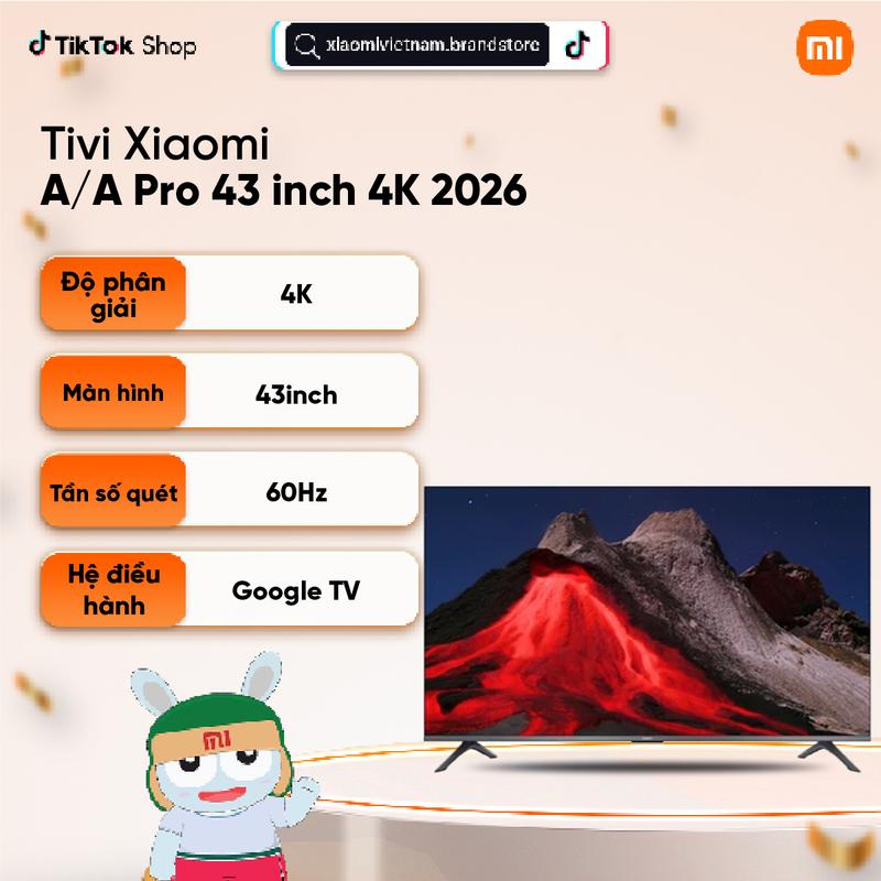  Tivi Xiaomi A  A Pro 43 inch Google TV QLED 2026 