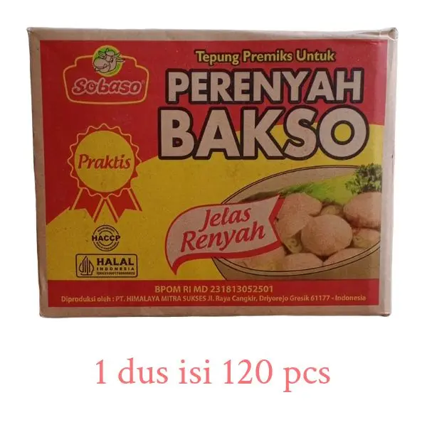 Perenyah bakso Sobaso 20 gr 1 dus isi 120 pcs pengenyal  adonan  bakso