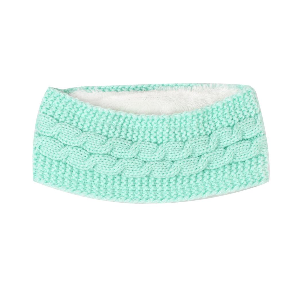 Winter plush hair accessories cross-border autumn and winter knitted headbands for warmth and sports headbands and ear protectors_voghion.com