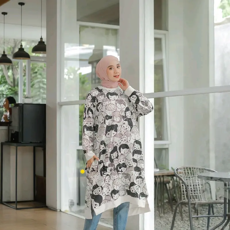 Kaos Tunik/Midie babyterry FRIENDS LD 128cm Panjang 105/110cm by rivera 3