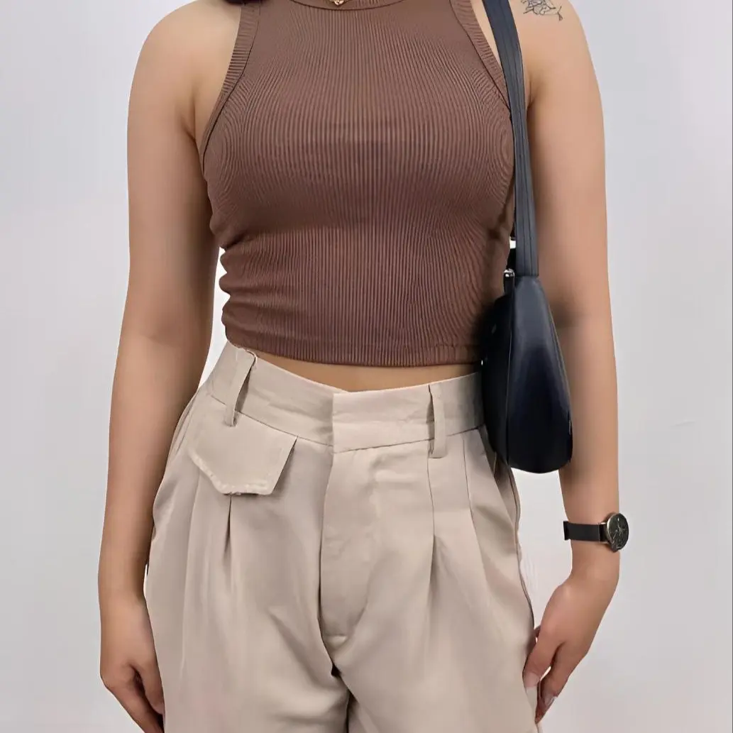 oro pants - celana loosepants trousers wanita highwaist celana kulot  Polyester Tebal Lembut