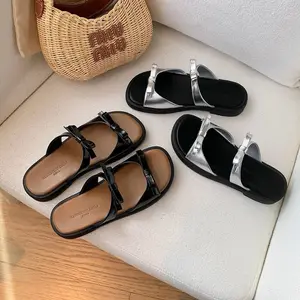 Yeka Sandal wanita platform sendal wanita kekinian aestetik sandal wanita korea style  Shoes Karet  Flat size 37-41