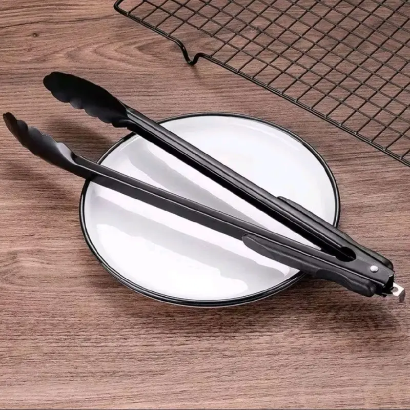Alat penjepit jepitan gorengan capitan kue food tong Kitchenware Stainless 0