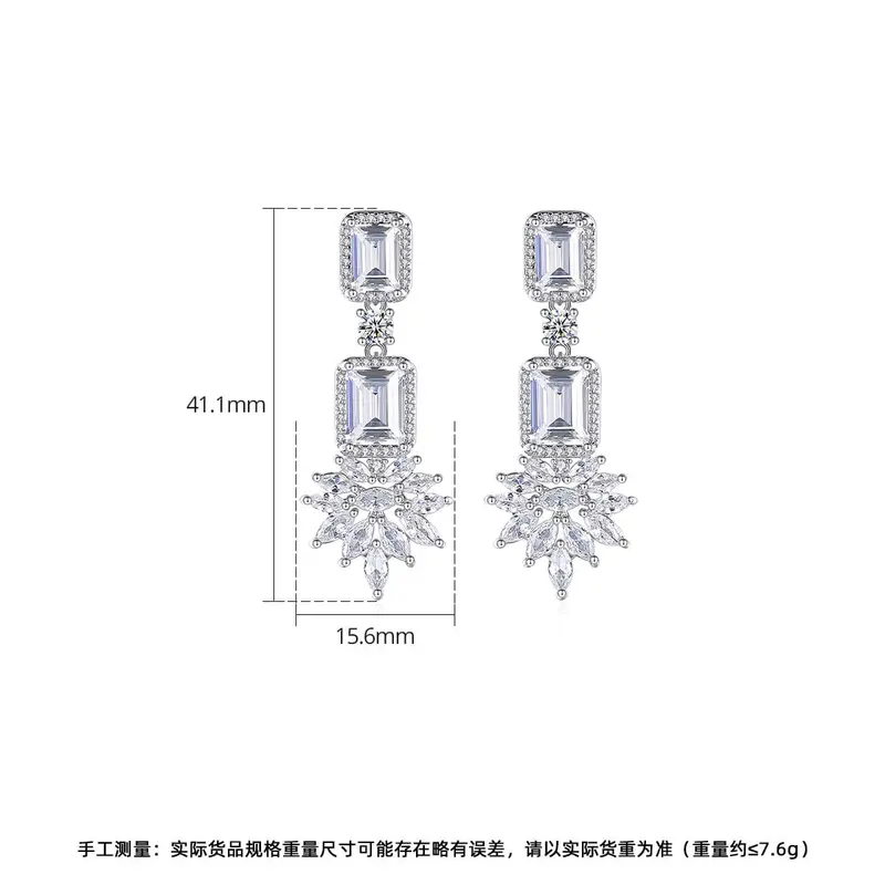 Anting tusuk pesta bridal premium zirconia AAA BYS020 high quality 2