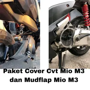 ￼TERMURAH!!! Paket Cover Cvt Mio M3 dan Mudflap Mio M3 Full Akrilik Bening