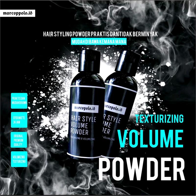Marcopolo Hair Powder - Volume Dust untuk Menata Rambut - texturizing and volumizing Pomade Wangi - tanpa sisir 2