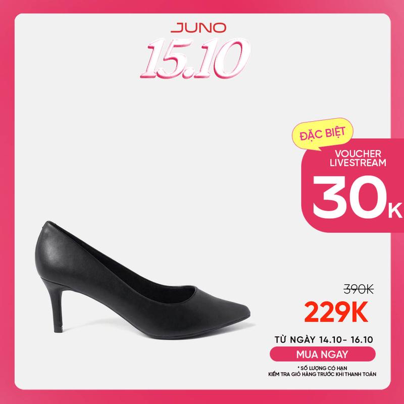 JUNO Giày Cao Gót Mũi Nhọn Gót Thanh - CG07080