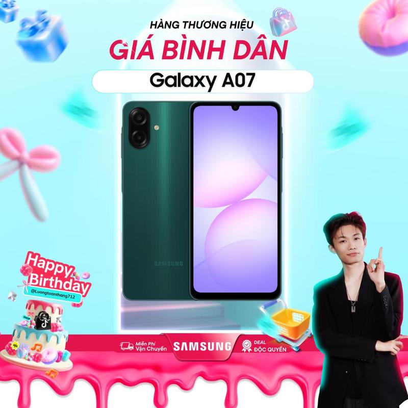   Happyphone X LUONGTOANTHANG712  Điện Thoại Samsung Galaxy A07  4GB 128GB  -  Live  