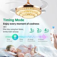 Gambar Lampu Gantung Kristal Kipas Angin Plafon Kristal Lampu Gantung Ruang Tamu 2IN1 Kamar Tidur 3 Warna 6Kecepatan Lampu Lampu Kipas Angin Kristal Hias - A-Changtiao+Remote dari GOGEOUS Store Kab. Tangerang 5 Tokopedia