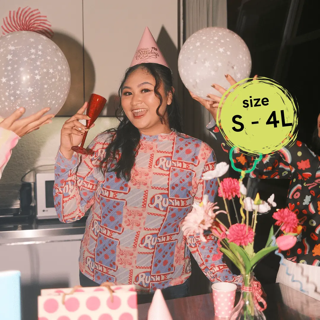House of KYNY - Sugar Rush Mesh Top | Atasan Lengan Panjang Transparan