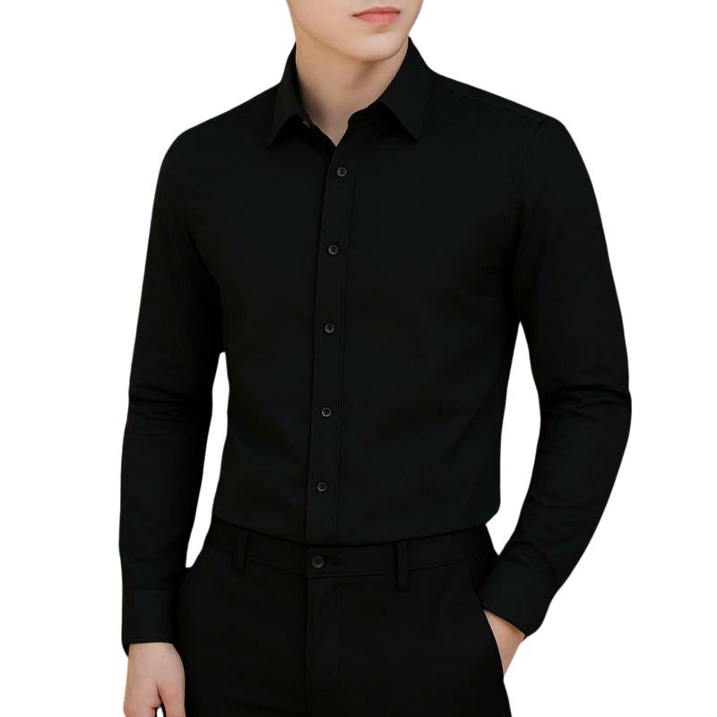  Áo sơ mi nam SM01 TENJI dài tay trắng trơn so mi nam công sở học sinh vải mềm mịn 