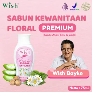 Sabun Khusus V Premium Floral by Wish Boyke 75mL - Sabun Kewanitaan Floral Membersihkan Wangi Feminine Hygiene