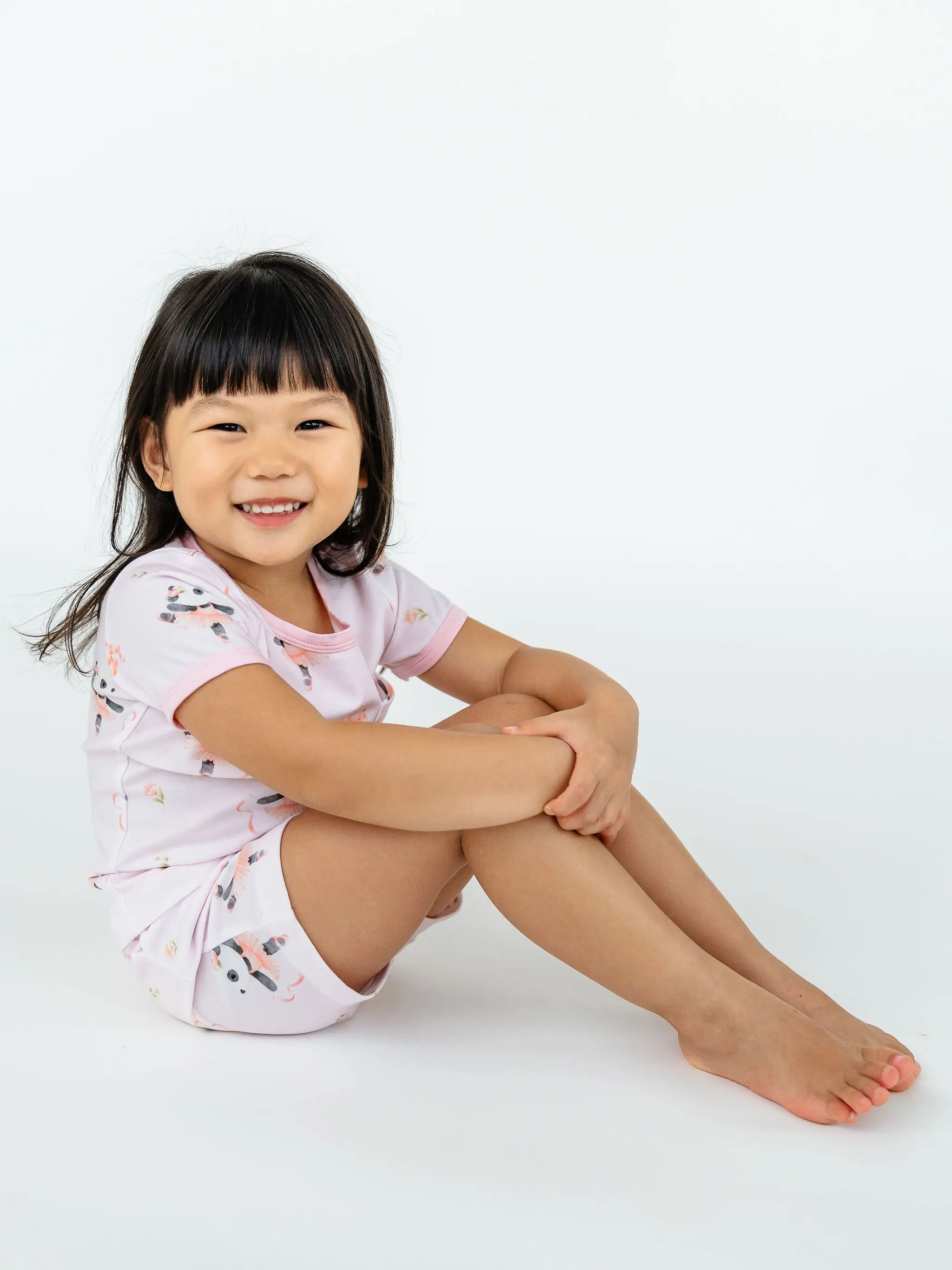 Mama Pyjama Ballerina Panda TENCEL Short Sleeve Set