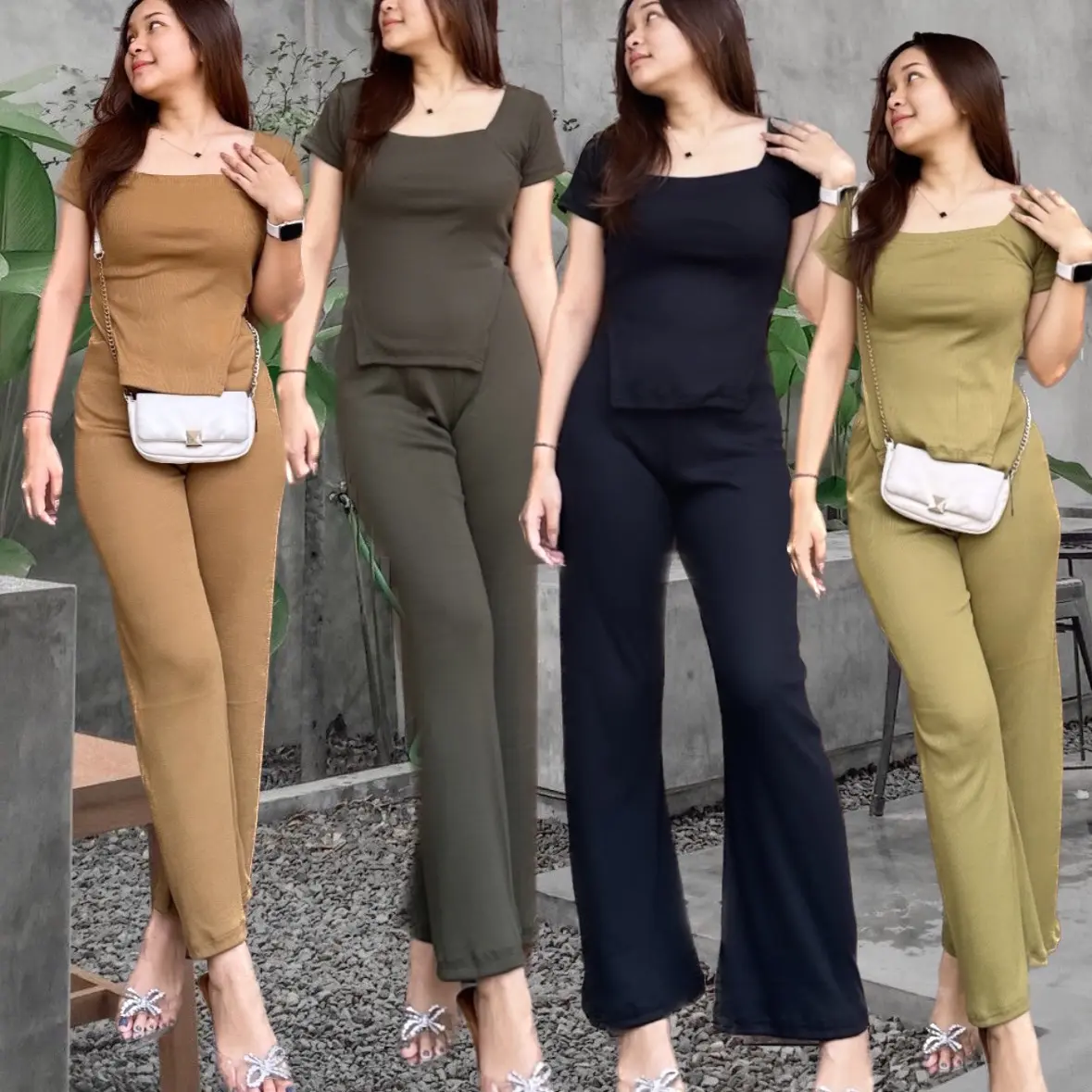 Vena Setelan Celana Panjang + Atasan Knit Premium
