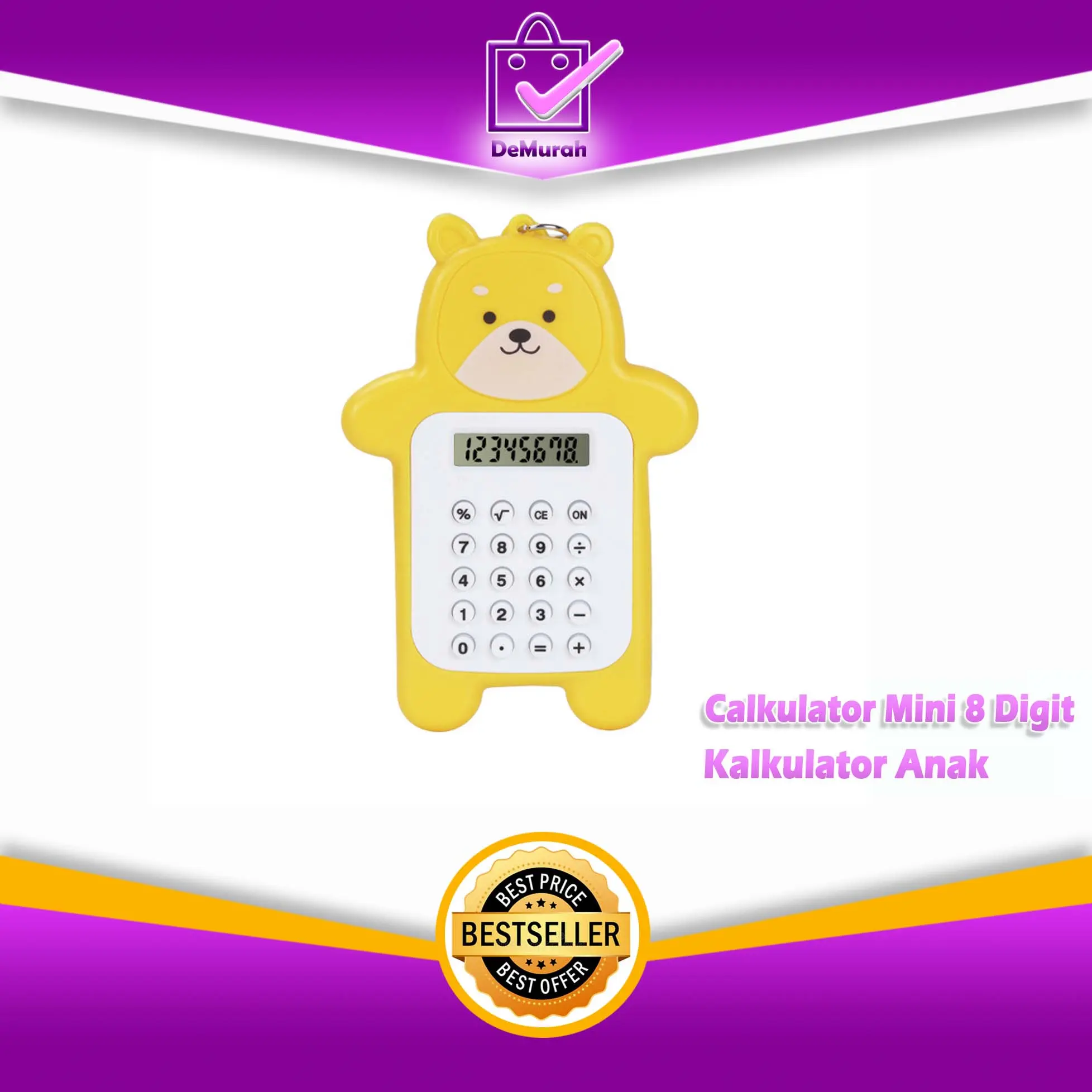 Calkulator Mini 8 Digit Karakter Lucu Kalkulator Anak Sekolah A077