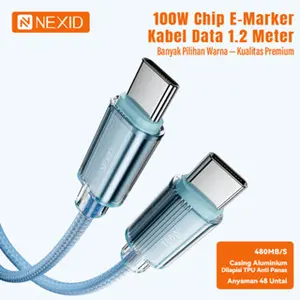 NEXID Kabel Data Gaming PD Type C to Type C Fast Charging PD 100W Kompatibel dengan oppo samsung vivo xiaomi  original 100% Charger Cable