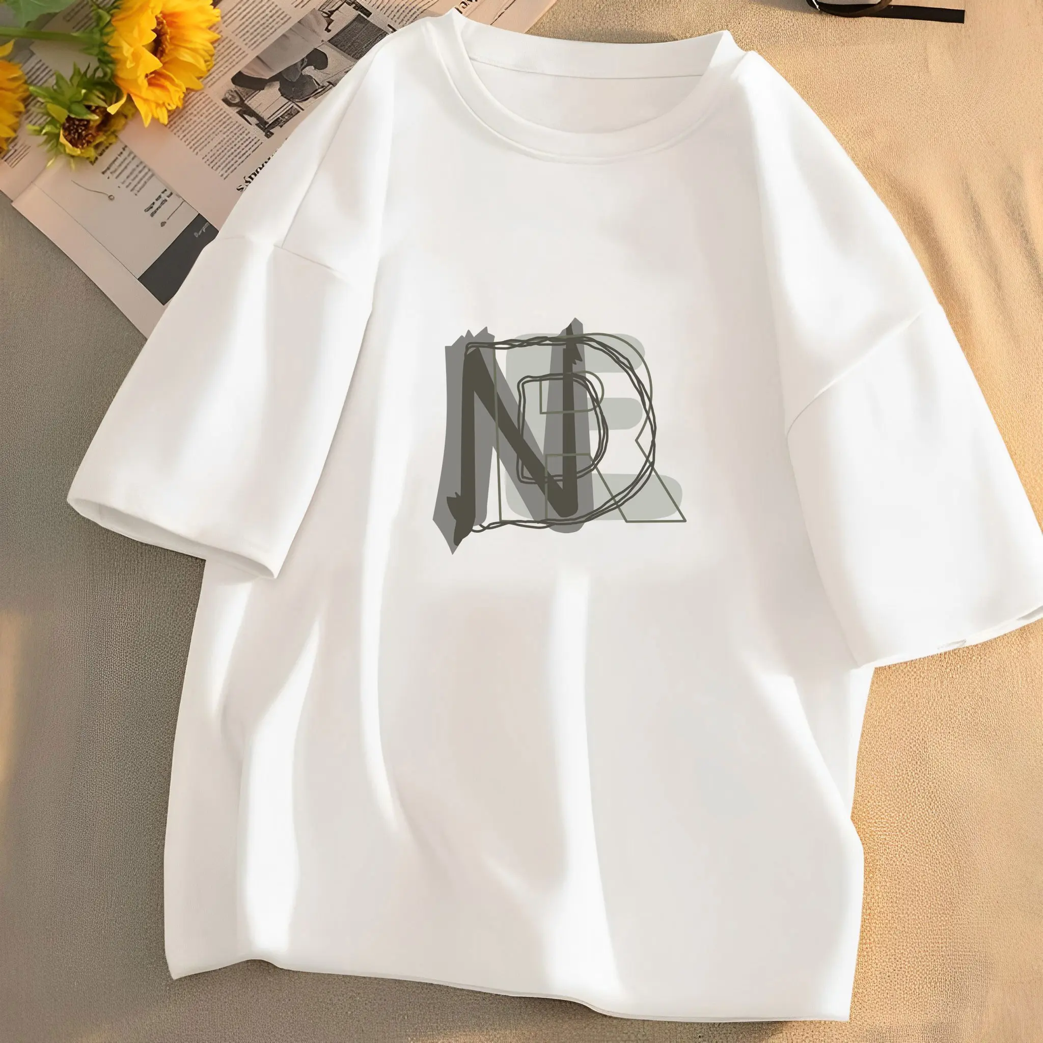 NC COD Kaos Oversize Katun Combed 24s Baju Distro Santai Wanita Atasan Lengan Pendek Oblong Streetwear Tshirt Motif NR