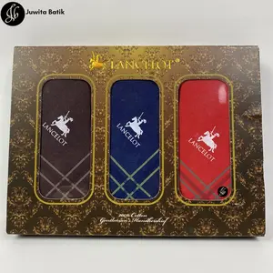 Isi 6 Pcs Sapu Tangan Pria Katun Gelap dan Terang Motif 6 Mens Handkerchiefs