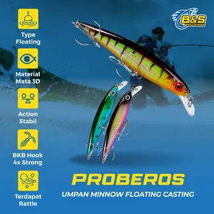 PROBEROS Umpan Pancing Lure Minnow 13g / 11cm minnow Sinking umpan casting MN061