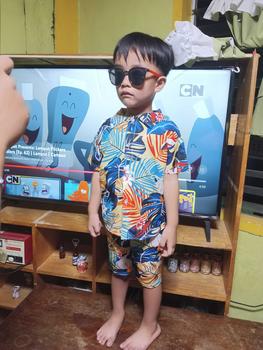 Product Review of Wholesale of children's clothing for foreign trade, summer short sleeved set for boys, printed T-shirt 2-piece set, Southeast Asian style shirt hollow top from E**p 1