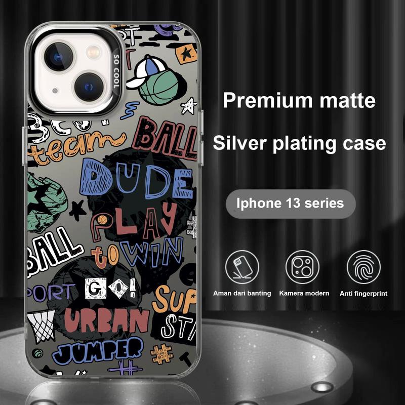 Premium Matte Hard Casing Hp Case Aesthetic Compatible For Iphone 7 8 7plus X Xr 11 12 13 14 15 16 Pro Promax Plus Casing Full Cover Pelindung Handphone RCI505 Softcase Hardcase 6