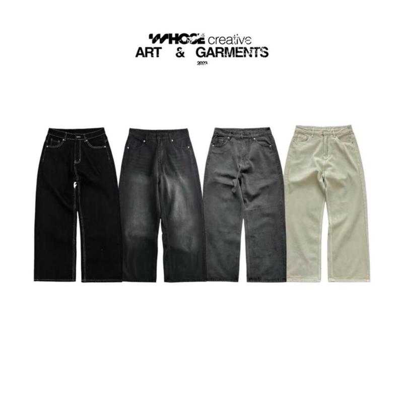 ALL WIDE STRAIGHT JEANS WHOSE - Quần jeans ống đứng unisex nam nữ Whose Studio