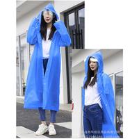 Gambar Jas Hujan Korea Raincoat Dewasa Allsize Unisex Semi Transparan Bahan Waterproof Vinyl Material Ringan & Reusable Desain Kancing Depan dan Hoodie - 80622 - Biru dari ALLEFIX Kota Surabaya 3 Tokopedia