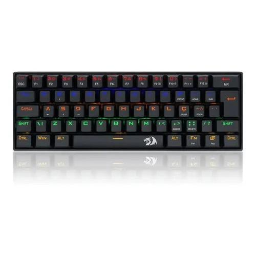 Teclado Mecânico Redragon Lakshmi Rainbow Brown K606 Abnt2 Cor de teclado Preto Idioma Português Brasil
