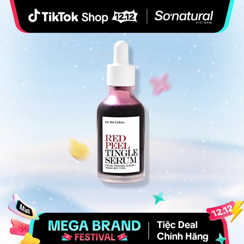   Tun Pham x So Natural   35ML  Serum Tinh Chất Red Peel So Natural - Peel Da Lành Tính Đào Th.ả.i Tế Bào Ch.ết & Làm Sáng Không B.o.ng Tr.ó.c 