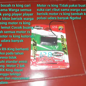 volt meter atau voltmeter aki universal all motor led merah dan biru waterpoor atau anti air