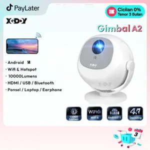 XGODY Gimbal A2 Smart Proyektor LCD -Android11 - HD 720P - Electric Focuse - 2*3W Speaker - 300 ANSI