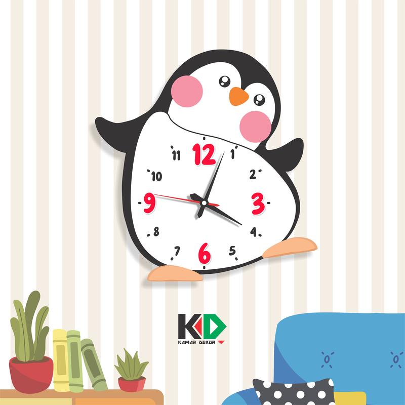 Jam Dinding Aesthetic Gambar Kelinci Hiasan Pajangan Dekorasi Kamar Anak Jam SNI Motif Batik 8
