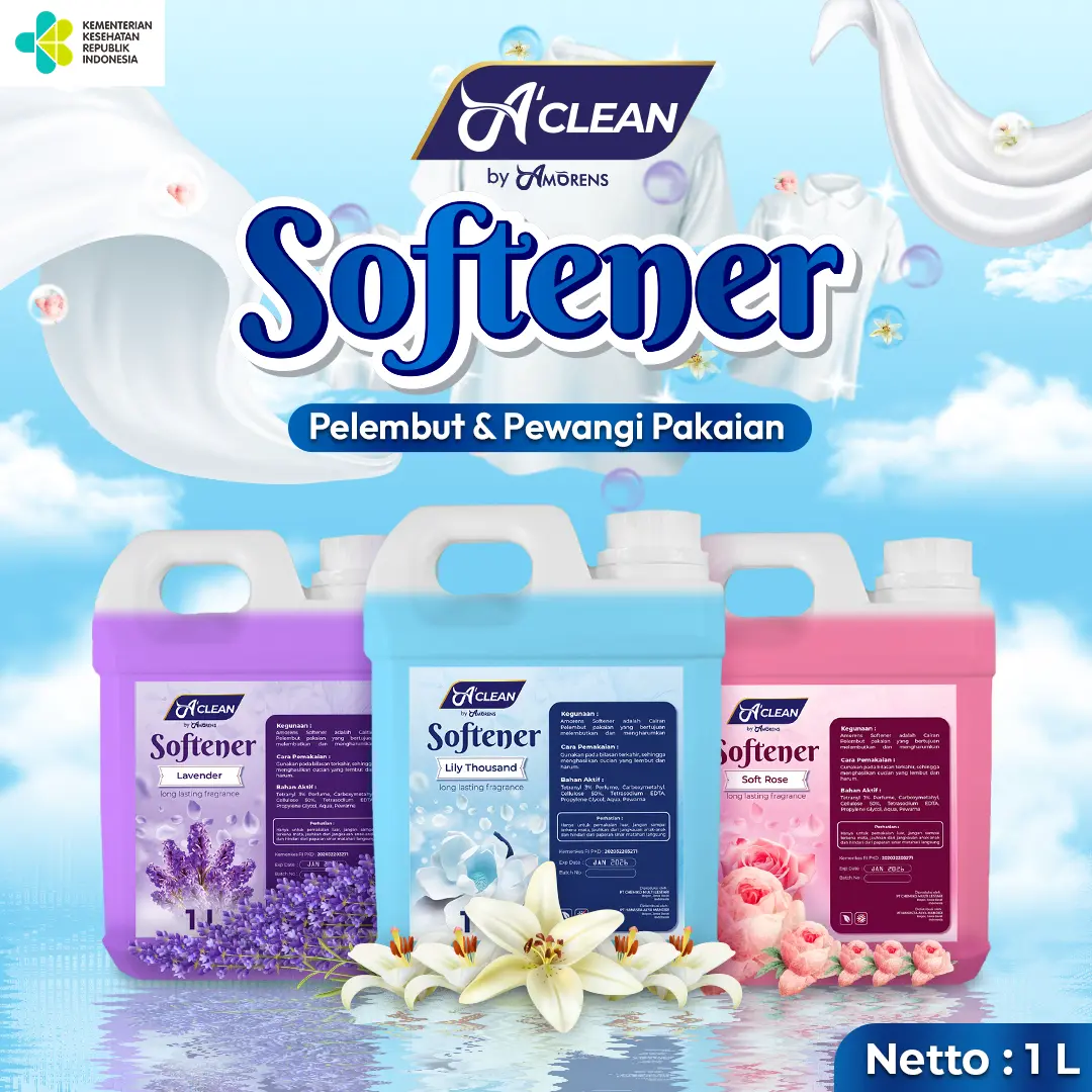 Amorens Softener Harum / Pelembut dan Pewangi Pakaian 1000 ml [1 Liter]