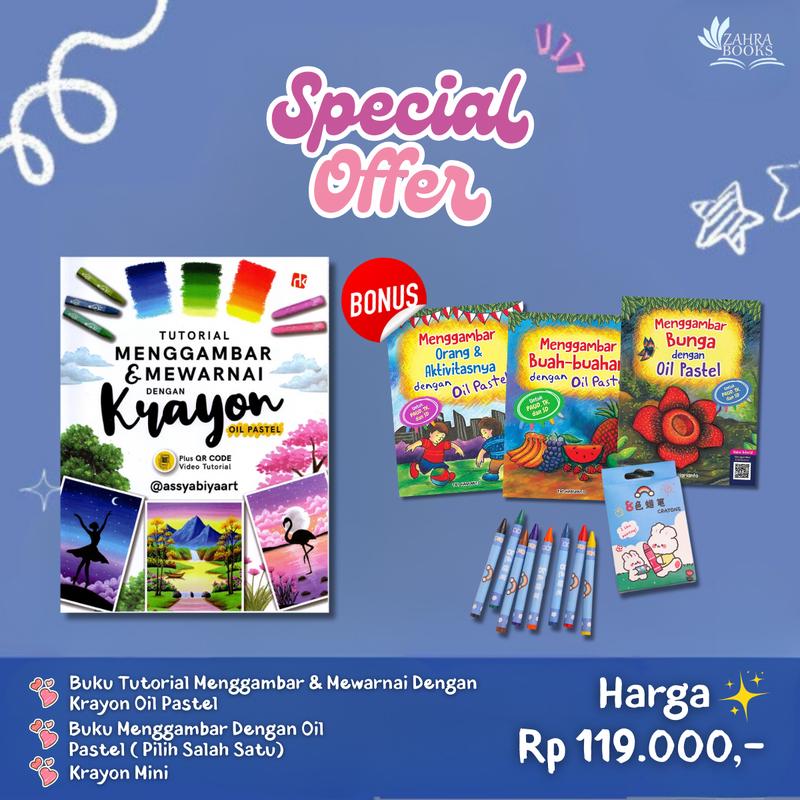Buku Tutorial Menggambar & Mewarnai Dengan Krayon Oil Pastel - Shop ...