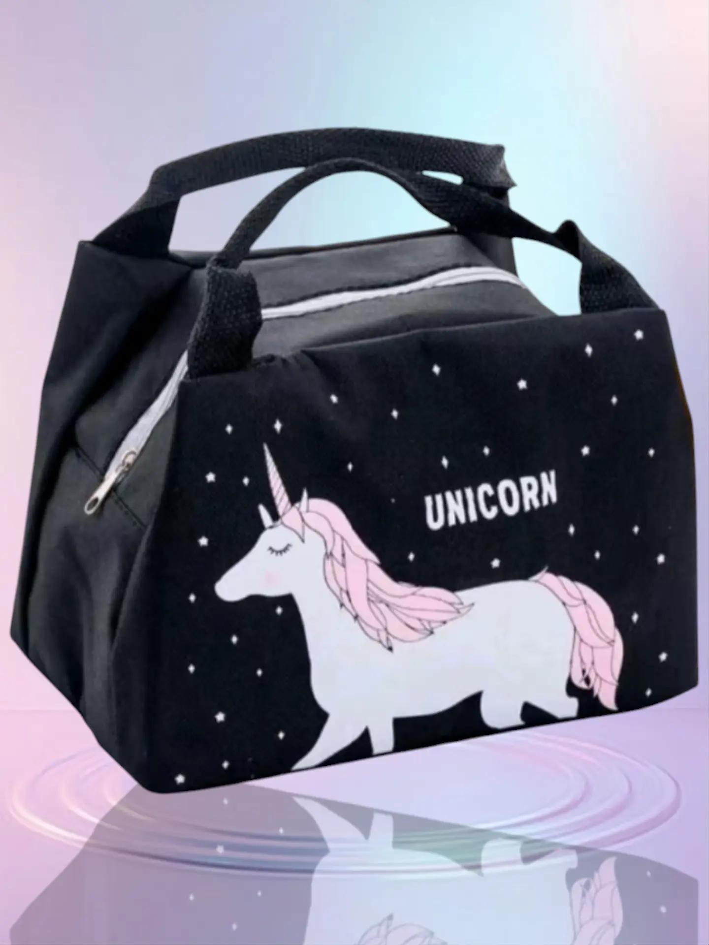 Tas Bekal Makan Bahan Kanvas D600 Lunch Bag Bekal Anak - Fashion Makanan