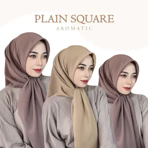 Aromatic - Kerudung Segiempat Plain Square Lasercut