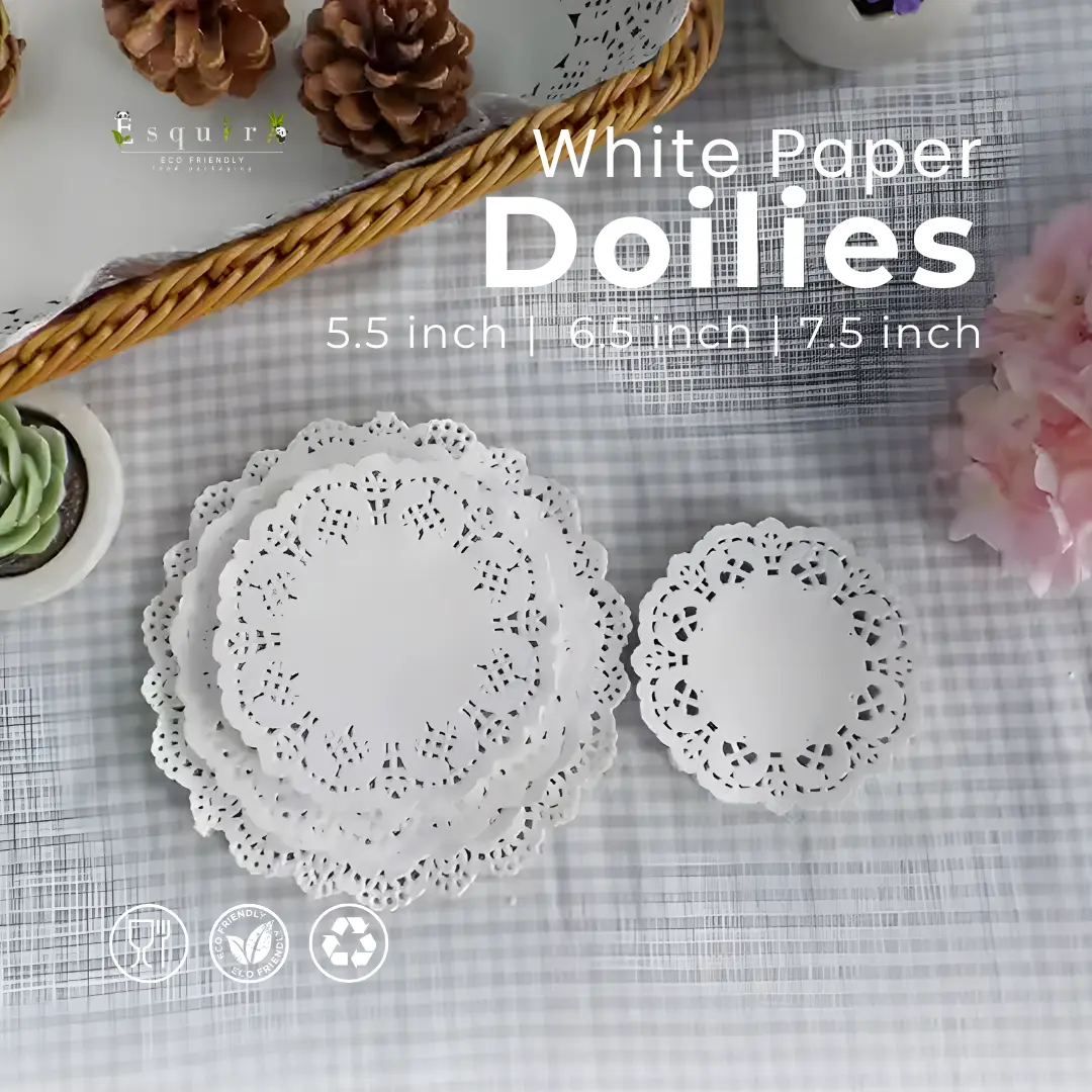 (50pcs) Doilies White Paper / Alas Paper Multifungsi