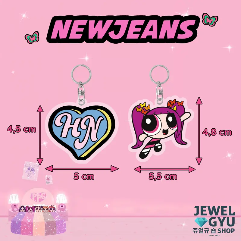 New Jeans PPG Acrylic Keychain Keyring / Gantungan Kunci Akrilik PPG newjeans KPOP 3
