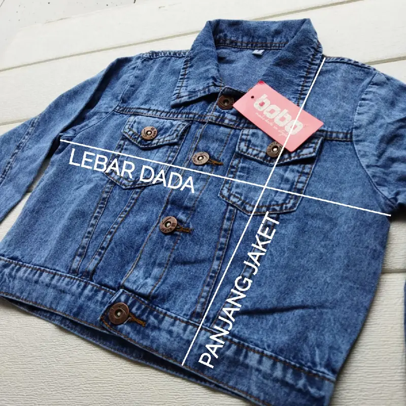 JAKET JEANS ANAK CEWEK ATAU COWOK 3 - 6 TAHUN 2