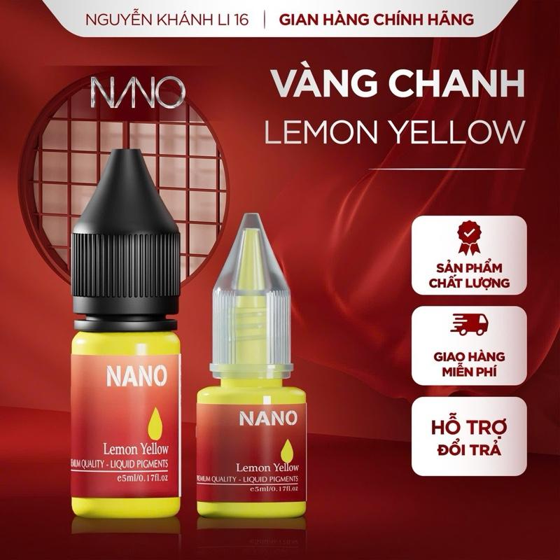 Mực Viết Bút Máy Nano Học Sinh Màu Vàng Chanh - Chai 5ml 10ml