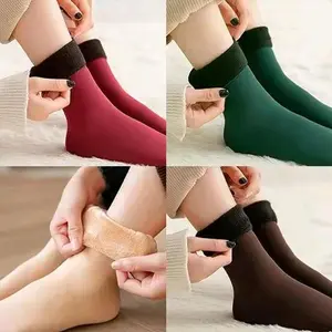 Kaos kaki thermal pendek musim dingin - Hitam stocking kaki