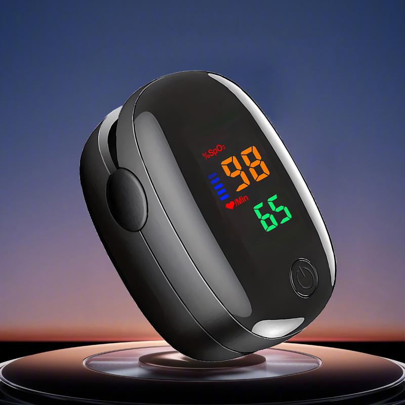 Đầu ngón tay LED Oximeter Máy đo nhịp tim Kẹp ngón tay Máu bão hòa oxy Giám sát xung Máy đo Pulsometer