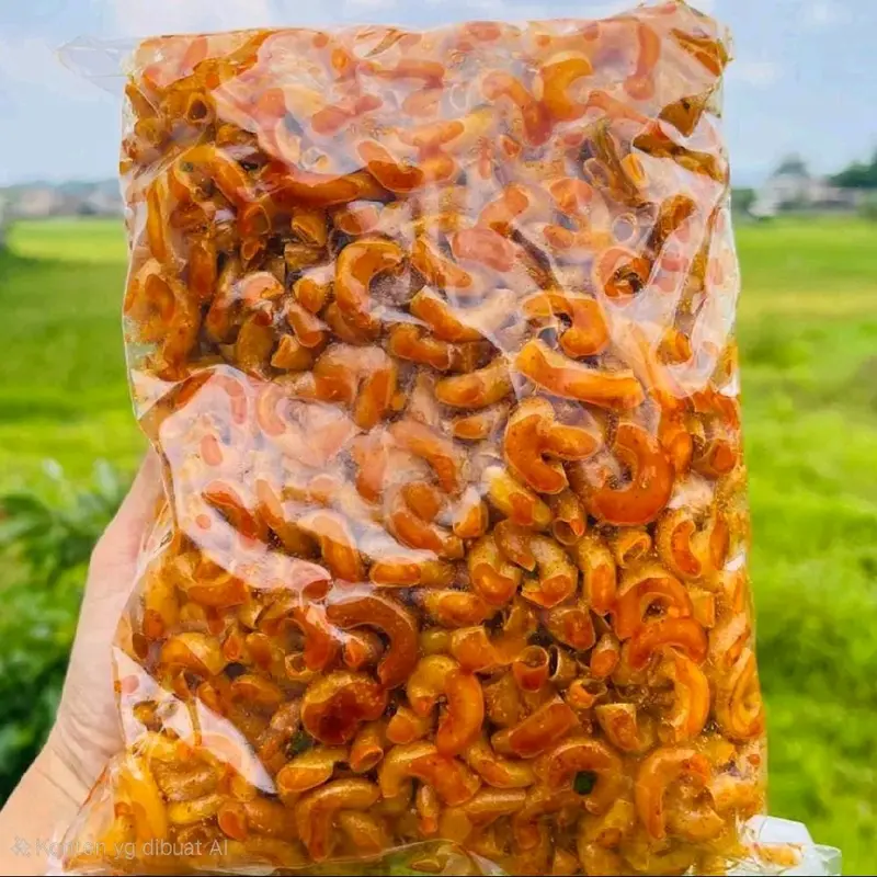 Yupita Snack Makaroni Cikruh Basah Lekoh Makanan Kering Crispy Pedas Cemilan Food Keripik 500gram Ijin BPOM Pirt Halal Camilan Spicy 0