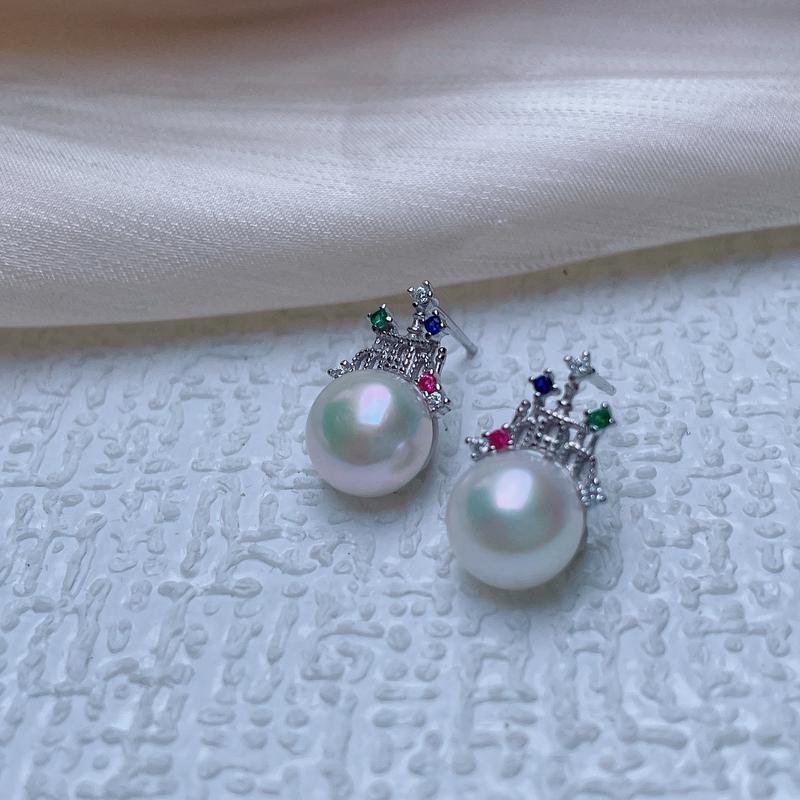 Product Introduction of Natural Freshwater Pearl Women's Earrings Necklace Made of Pure Silver Material Set, Elegant Gift, Fashionable Jewelry 5