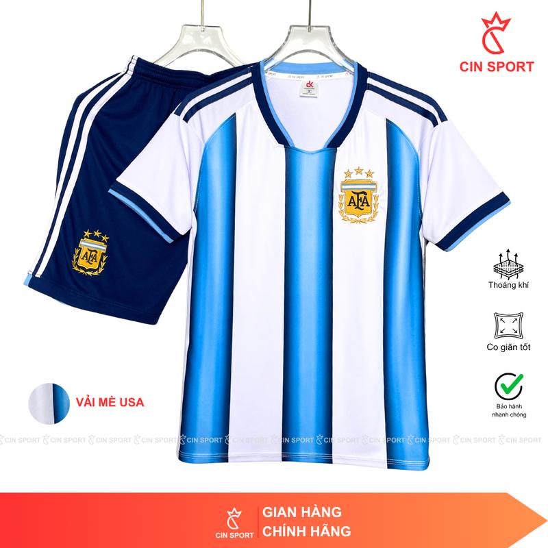  TOP QUẦN ÁO BÓNG ĐÁ ÁO ĐÁ BANH ĐT Argentinaa 2025 VẢI THUN MÈ USA CAO CẤP KHÔNG XÙ KHÔNG PHAI. CIN SPORT Trang Phục Thể Thao Nam Nữ 