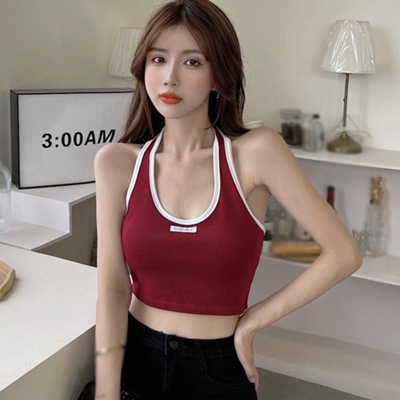 Product Introduction of Áo Vest Nữ, Gợi Cảm, Độc Đáo, Cropped Xén, Áo Ba Lỗ Dệt Kim, Có Viền Chữ 37