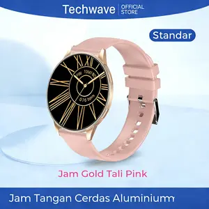 Techwave smart watch Jam Tangan Pintar Olahraga | Multi Mode Olahraga | Peringatan Panggilan | Pemutaran Musik | Catatan Fitness | Monitor Tekanan Darah & Detak Jantung